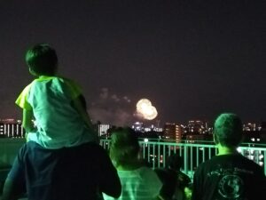淀川花火大会鑑賞会の様子♪