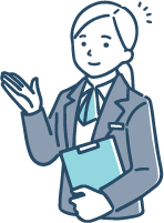 案内する女性のイラスト