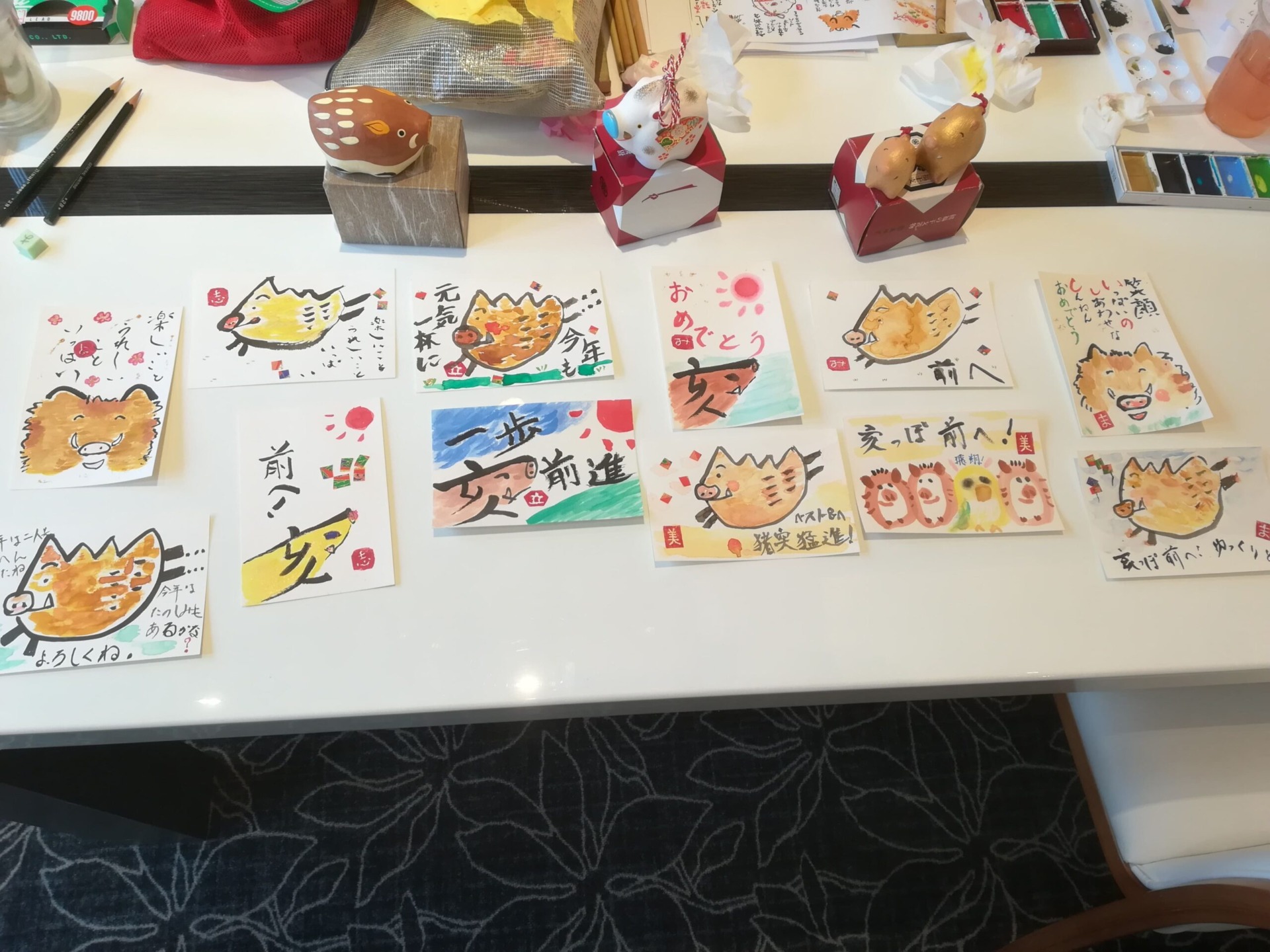 絵てがみ教室の様子♪