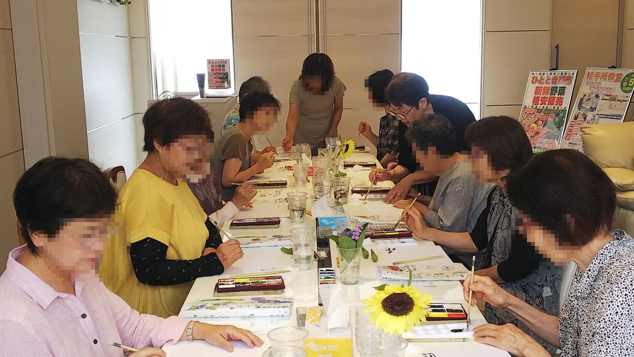 絵手紙教室の様子♪